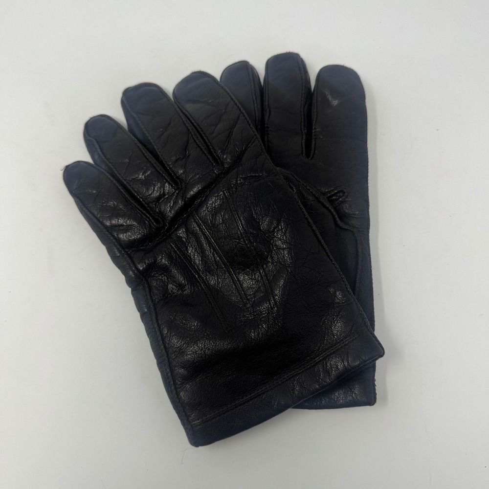 VTG Aris Isotoner Thinsulate Driving Gloves Womens‎ M Black Preowned Leather